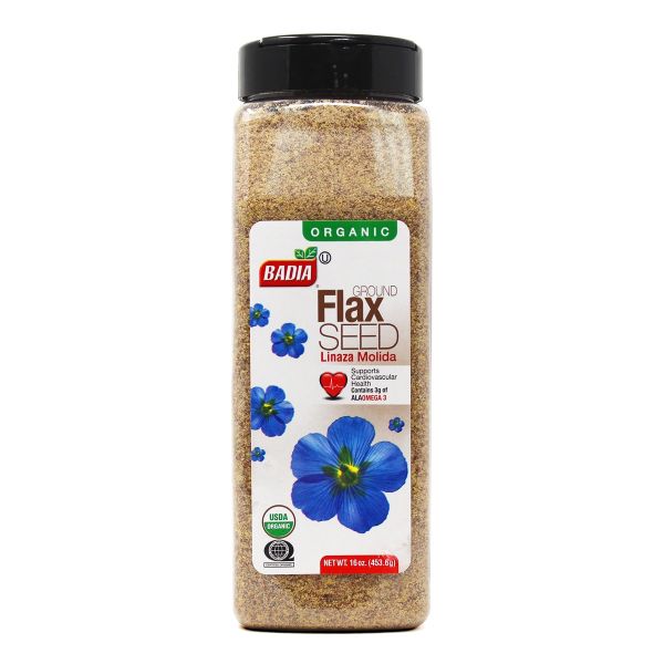 BADIA: Organic Flax Seed Ground, 16 oz