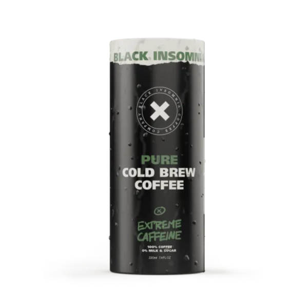 Black Insomnia Coffee Extreme Caffeine Ready To Drink Pure Cold Brew - 7.4 Fl Oz