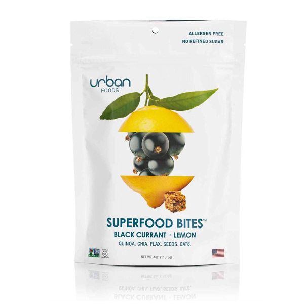 URBAN FOODS: Black Currant Lemon Super Food Bites, 4 oz