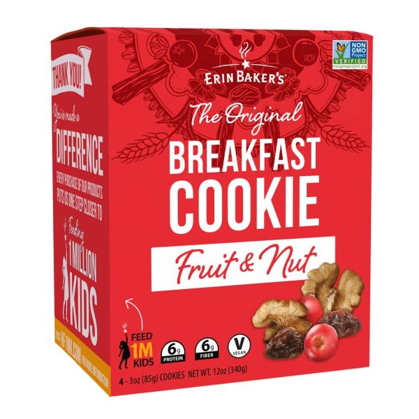 ERIN BAKERS: Cookie Fruit And Nut, 12 oz