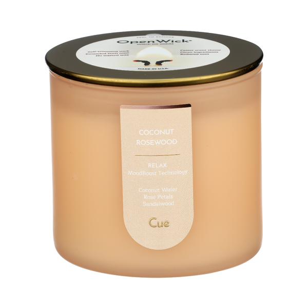 CUE: Coconut Rosewood Candle, 14 oz