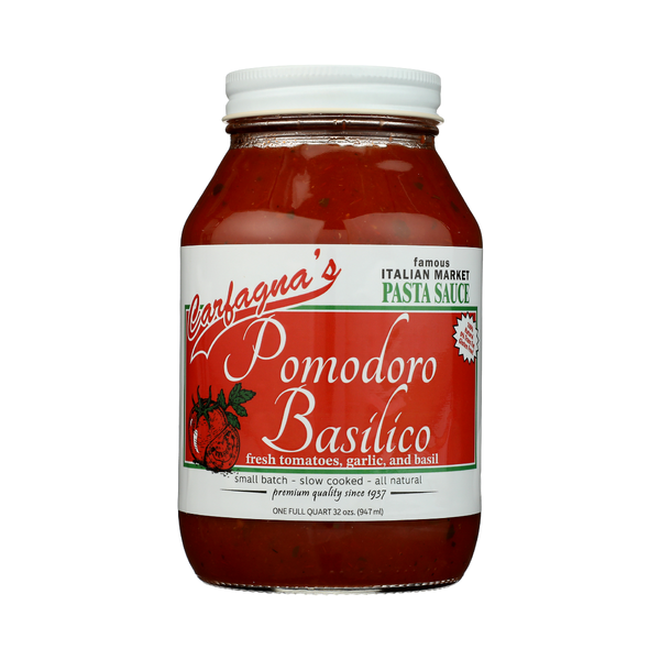 CARFAGNAS: Pomodoro Basilico Pasta Sauce, 32 oz