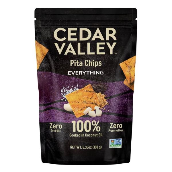 CEDAR VALLEY: Everything Pita Chips, 6.35 oz