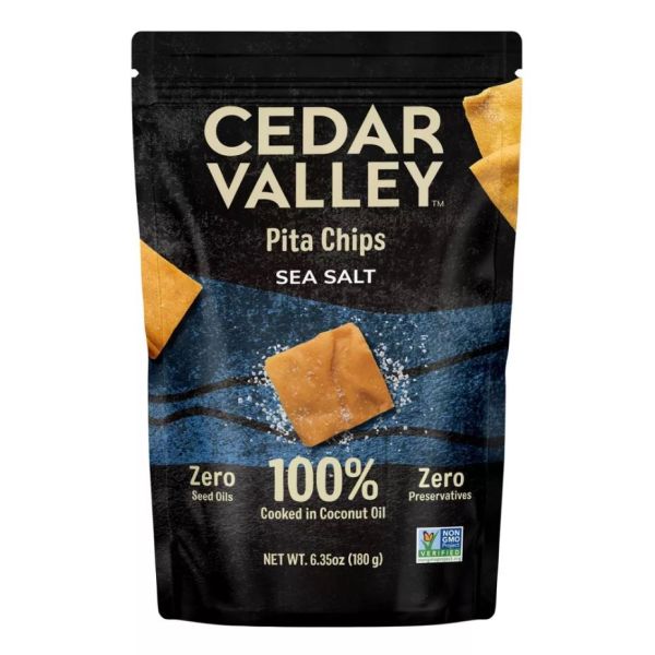 CEDAR VALLEY: Sea Salt Pita Chips, 6.35 oz