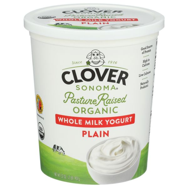 CLOVER SONOMA: Organic Whole Milk Plain Yogurt, 32 oz