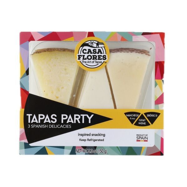 CASA FLORES: Tapas Party Trio Pack Cheese, 5.3 oz