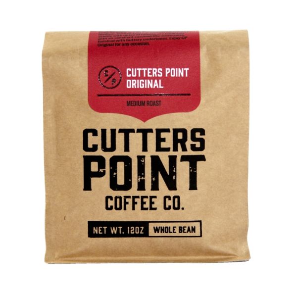 CUTTERS POINT COFFEE CO: Original Blend Whole Blend Coffee, 12 oz