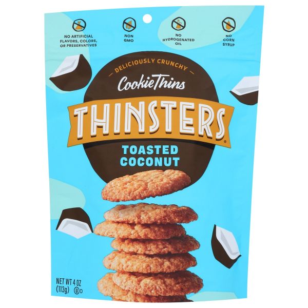 THINSTERS: Toasted Coconut Cookie Thins, 4 oz
