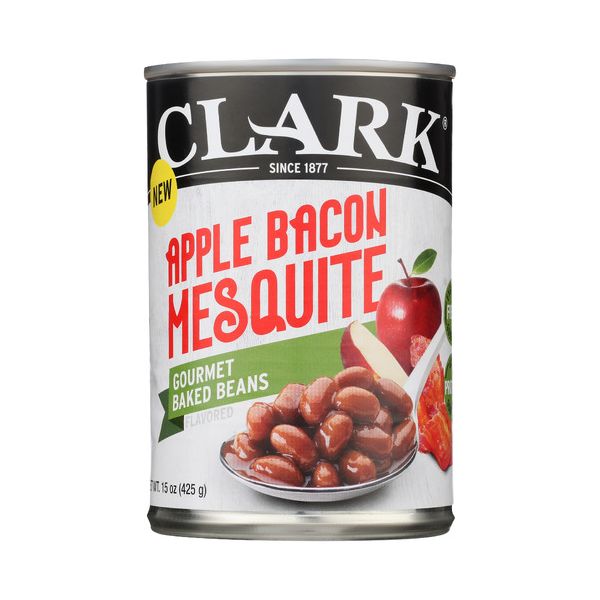 CLARK FOODS: Apple Bacon Mesquite Gourmet Baked Beans, 15 oz