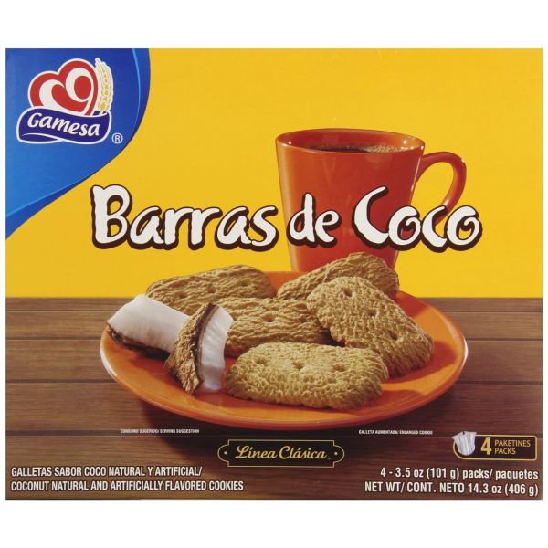 GAMESA: Barras De Coco, 14.3 oz