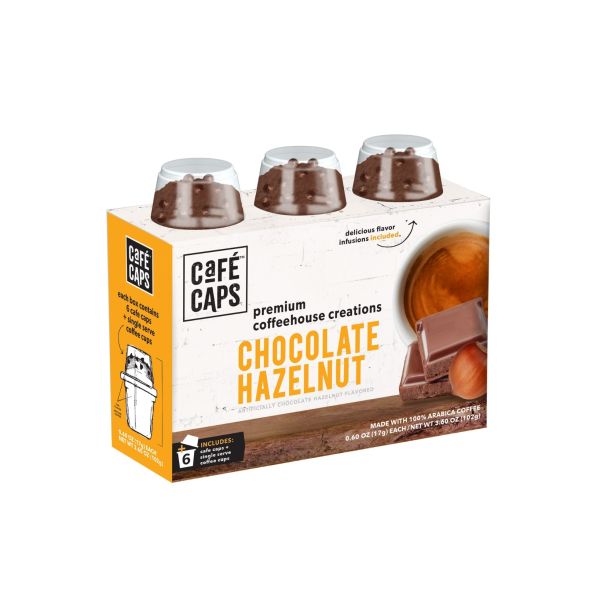 CAFE CAPS: Chocolate Hazelnut Coffee, 6 cu