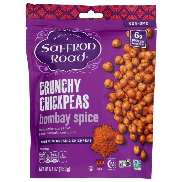 SAFFRON ROAD: Bombay Spice Crunchy Chickpeas, 5.4 oz
