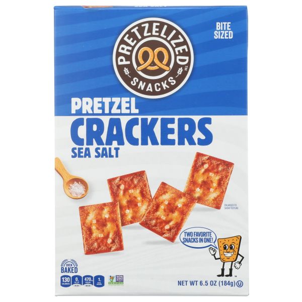 PRETZELIZED SNACKS: Sea Salt Pretzel Crackers, 6.5 oz