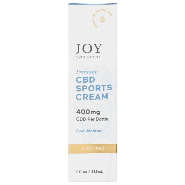 JOY ORGANICS: Premium CBD Sports Cream Cool Menthol, 4 oz