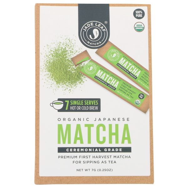 JADE LEAF: Organic Ceremonial Matcha Stick Packs, 0.25 oz