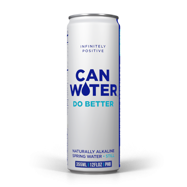 CAN WATER: Naturally Alkaline Spring Water, 12 fo