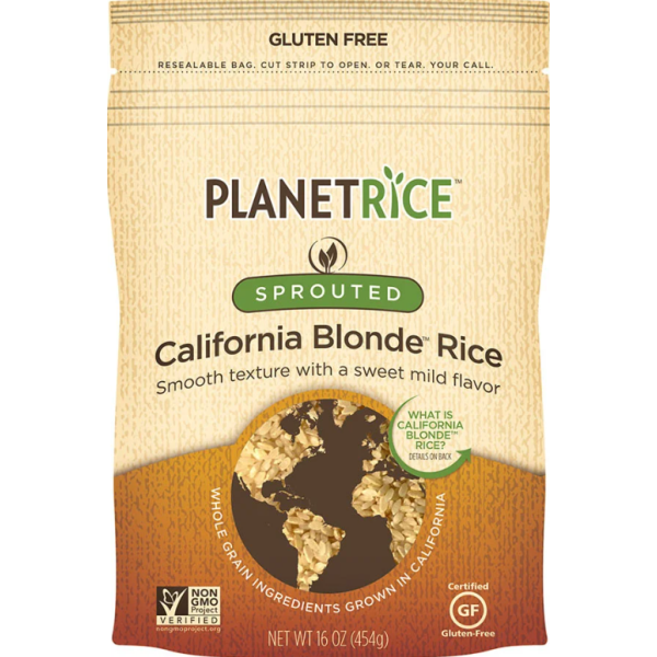 PLANET RICE: Sprouted California Blonde Rice, 16 oz