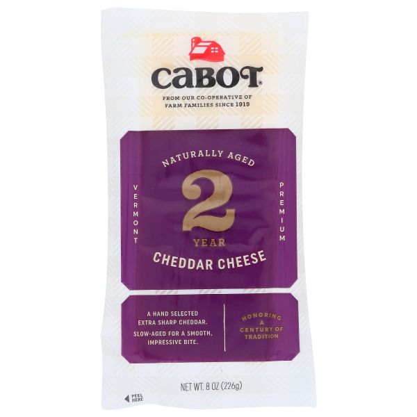 CABOT: 2 Year White Cheddar Cheese, 8 oz