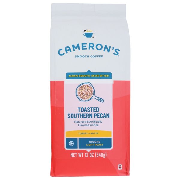 CAMERONS COFFEE: Toasted Southern Pecan Ground Coffee, 12 oz