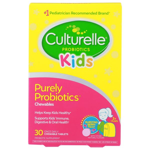 CULTURELLE: Kids Purely Probiotics Chewables, 30 pc
