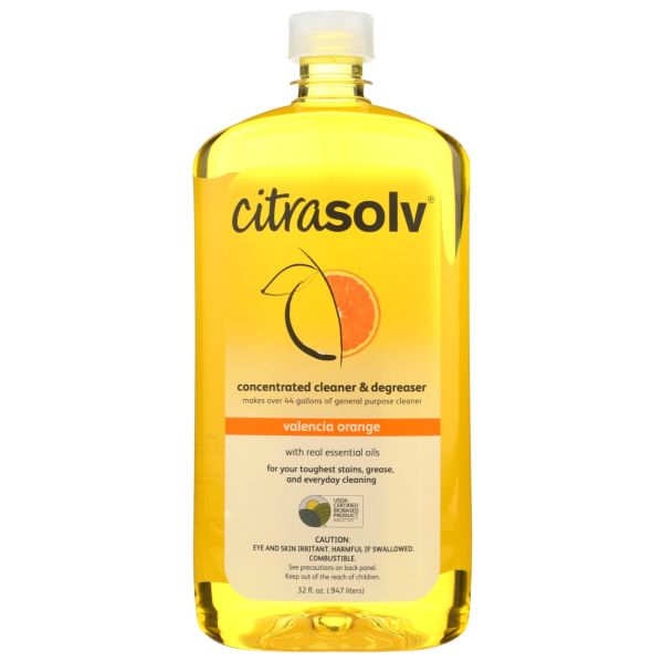 CITRA SOLV: Concentrated Cleaner and Degreaser Valencia Orange, 32 oz