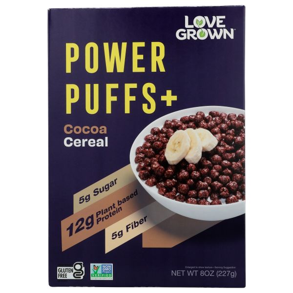 LOVE GROWN: Cocoa Power Puffs Cereal, 8 oz