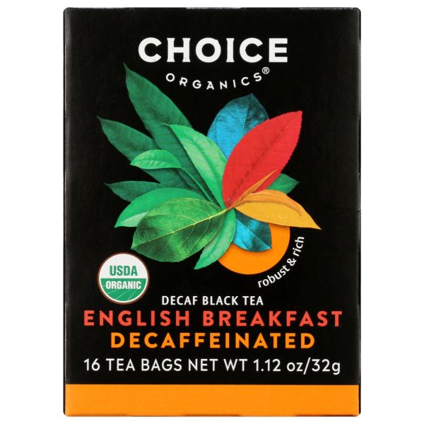 CHOICE TEA: Decaffeinated English Breakfast Tea, 16 bg