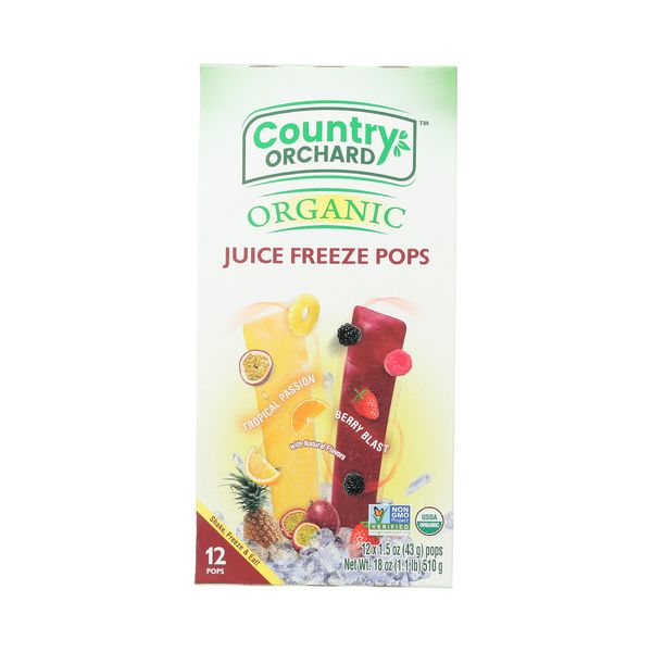 COUNTRY ORCHARD: Tropical Passion Berry Blast Juice Freeze Pops, 18 oz