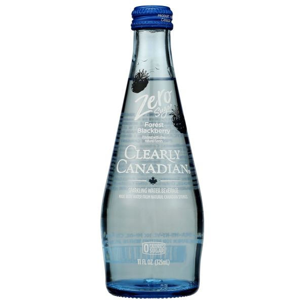 CLEARLY CANADIAN: Forest Blackberry Zero Sugar Sparkling Water Beverage, 11 fo