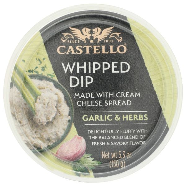 CASTELLO: Garlic and Herb Whipped Cheese Dip, 5.3 oz