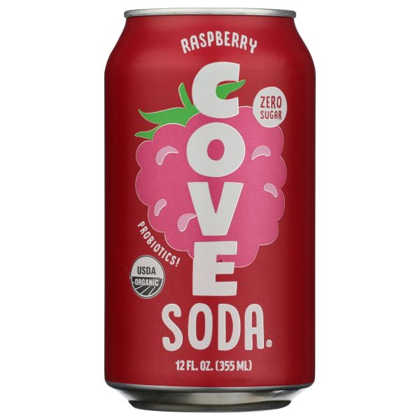 COVE: Probiotic Raspberry Soda, 12 fo