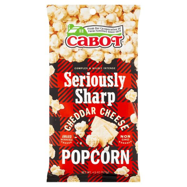 CABOT: Seriously Sharp Cheddar Cheese Popcorn, 4.5 oz