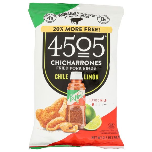 4505 MEATS: Tajin Fried Pork Rinds, 2.7 oz