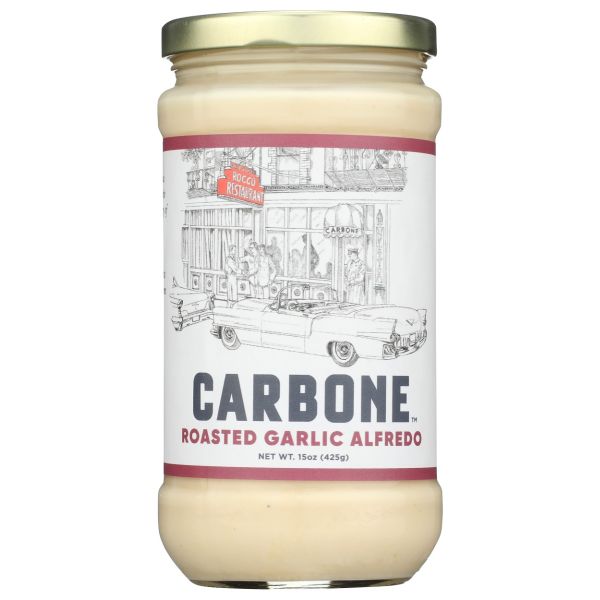 CARBONE: Roasted Garlic Alfredo Pasta Sauce, 15 oz
