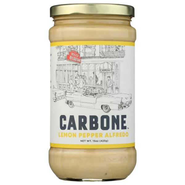 CARBONE: Lemon Pepper Alfredo Pasta Sauce, 15 oz
