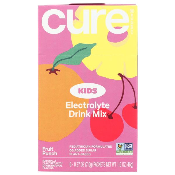 CURE: Fruit Punch Kids Electrolyte Drink Mix, 1.6 oz