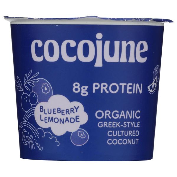 COCOJUNE: Blueberry Lemonade Organic Greek Style Coconut, 5 oz
