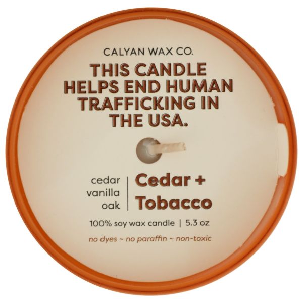 CALYAN WAX CO: Cedar Tobacco Dignity Series Soy Candle, 5.3 oz