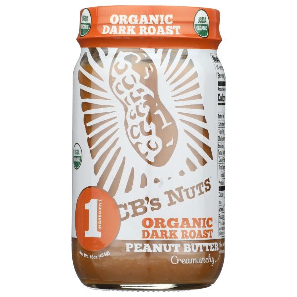 CBS NUTS: Organic Dark Roast Peanut Butter, 16 oz