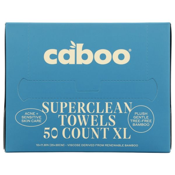 CABOO: Superclean XL Towels 50 Count, 1 bx