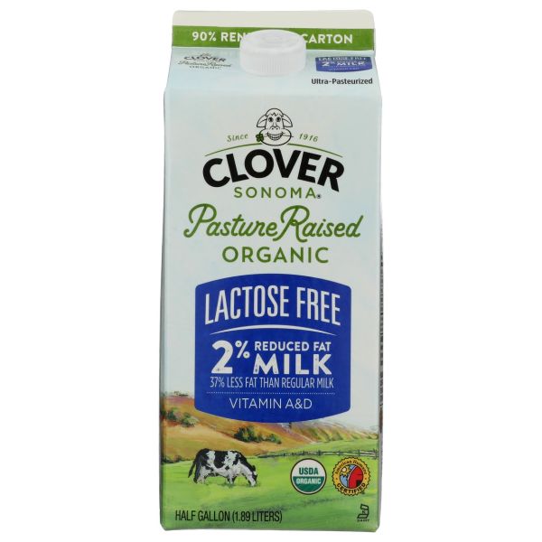 CLOVER SONOMA: Organic Lactose Free 2 Percent Milk, 64 fo