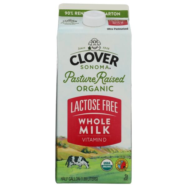 CLOVER SONOMA: Organic Lactose Free Whole Milk, 64 fo