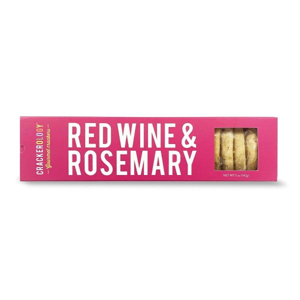CRACKEROLOGY: Red Wine and Rosemary Crackers, 5 oz