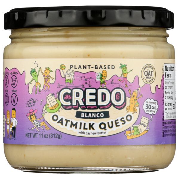 CREDO FOODS: Oatmilk Queso Blanco, 11 oz