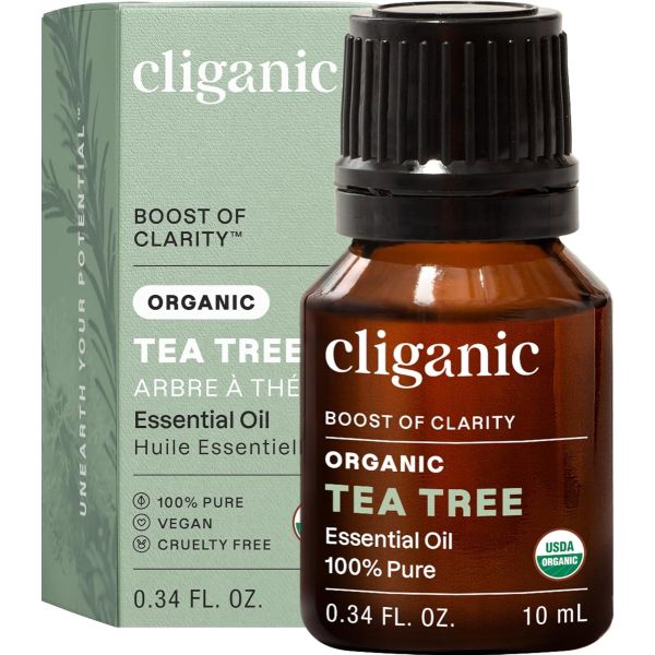 CLIGANIC: Organic Tea Tree Essential Oil, 0.33 fo