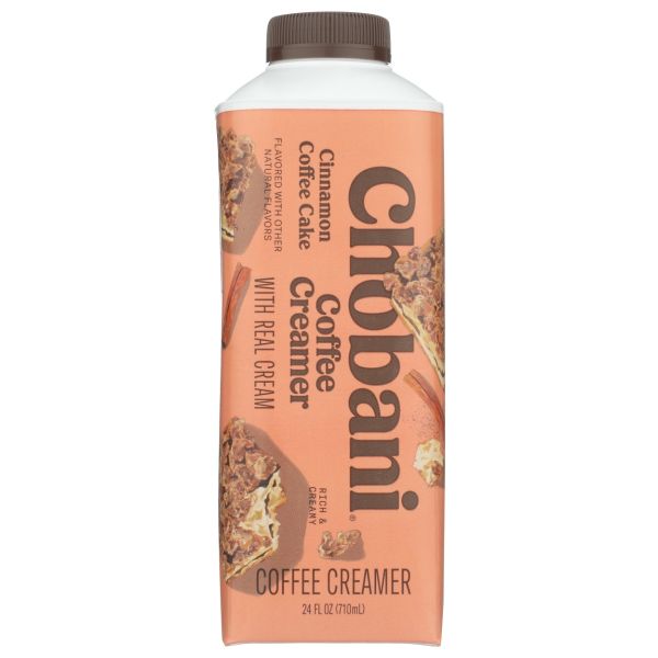 CHOBANI: Dairy Coffee Creamer Cinnamon Coffee Cake, 24 fo