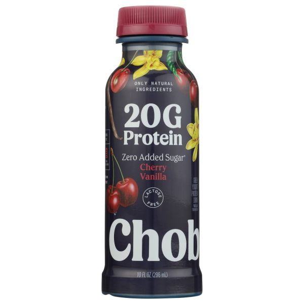 CHOBANI: High Protein Greek Yogurt Drink Cherry Vanilla, 10 fo