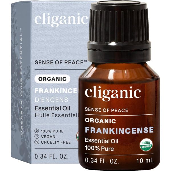 CLIGANIC: Organic Frankincense Essential Oil, 0.33 fo