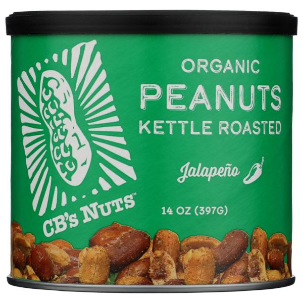 CBS NUTS: Organic Kettle Roasted Peanuts Jalapeno, 14 oz