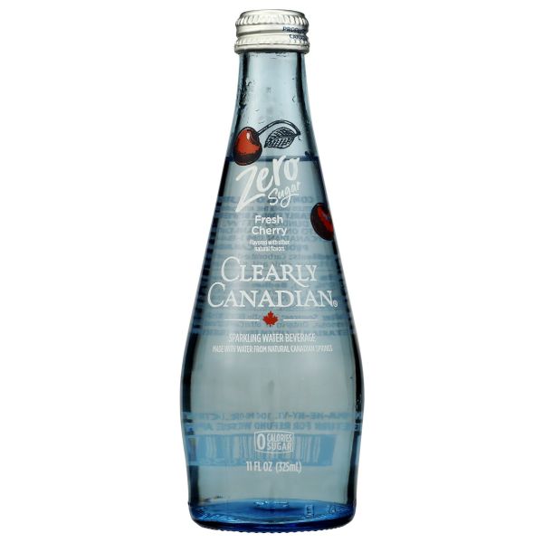 CLEARLY CANADIAN: Zero Sugar Fresh Cherry Sparkling Water, 11 fo